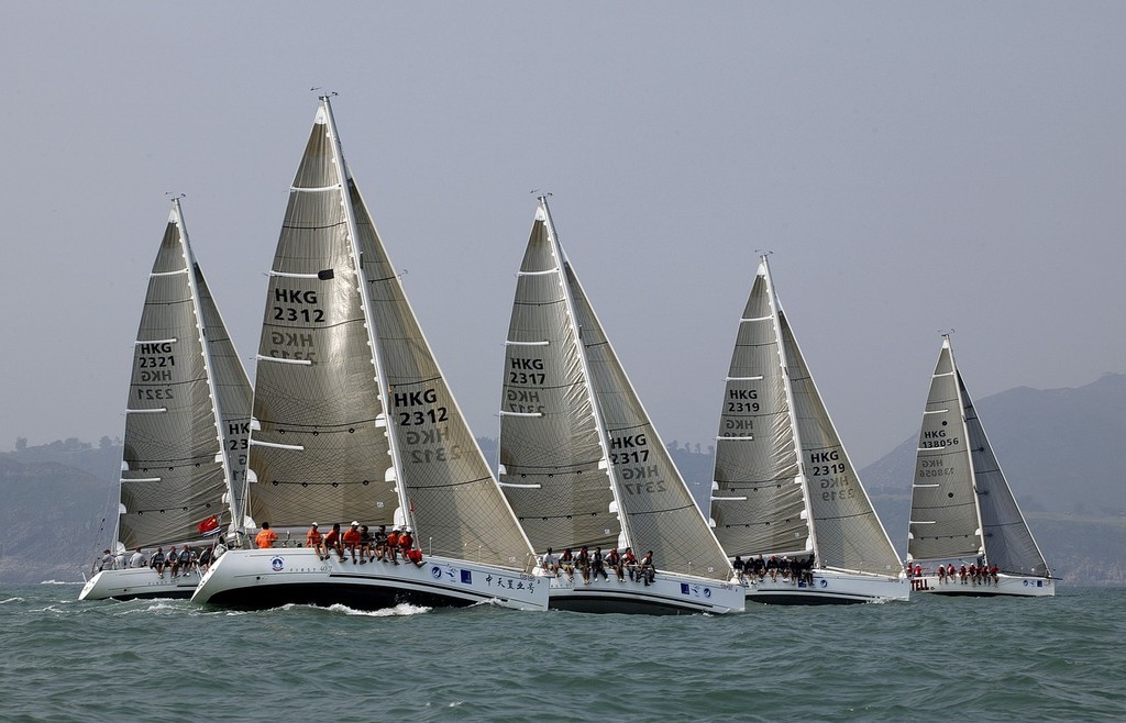 Pretty maids all in a row, Beneteau 40.7 OD class, China Cup International Regatta 2007 © Guy Nowell http://www.guynowell.com