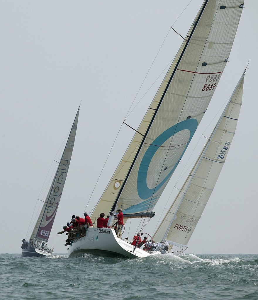 Heading for the horizon, Quantum Racing chases the big boat leaders, China Cup International Regatta 2007 © Guy Nowell http://www.guynowell.com