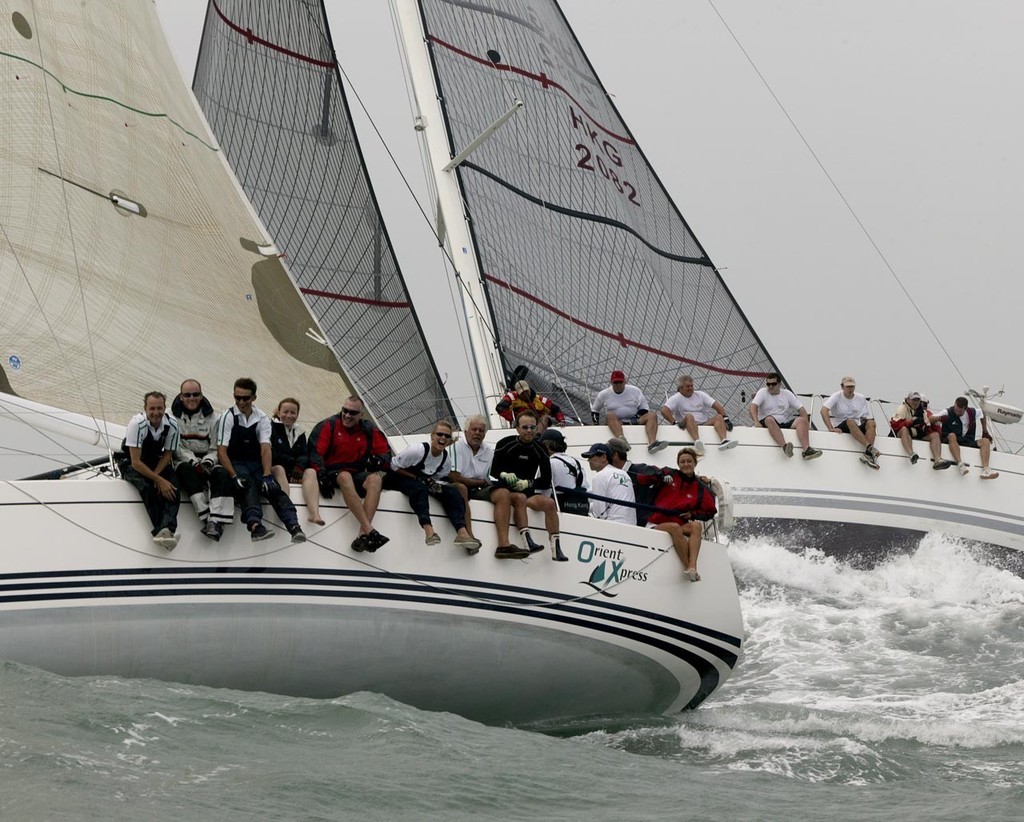 Orient Express hauls past Blauwvoet upwind on the last day of the RHKYC China Coast Regatta 2008.  © Guy Nowell http://www.guynowell.com