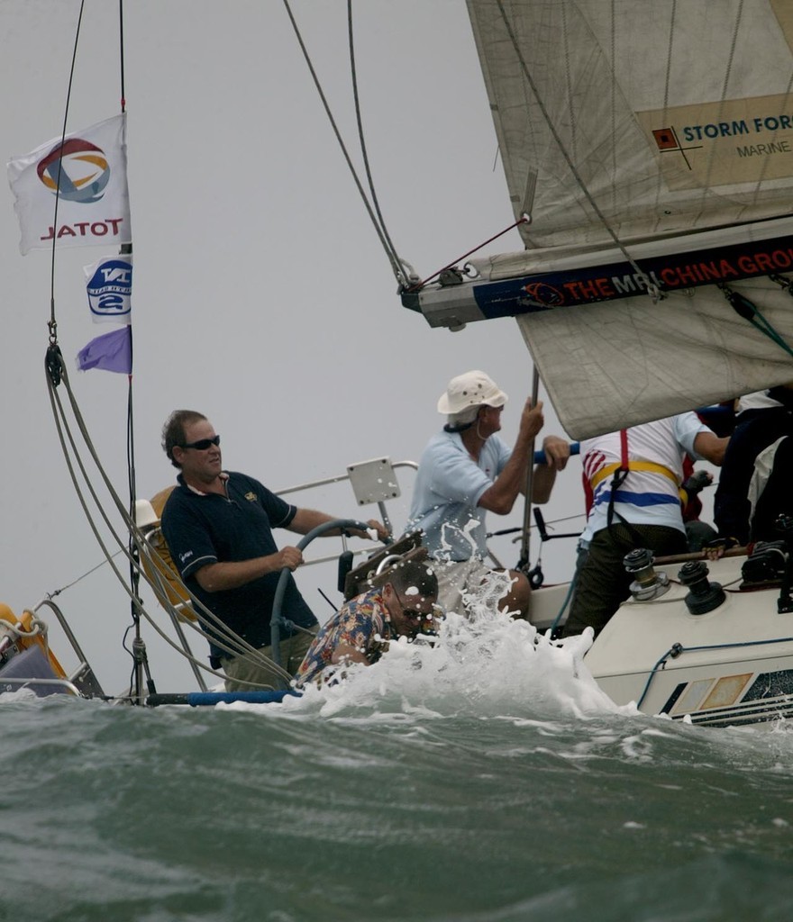 Cave Canem sporting the ’windswept and interesting’ look. RHKYC China Coast Regatta 2008.  © Guy Nowell http://www.guynowell.com
