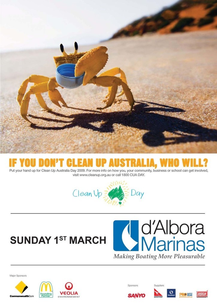 Clean Up Australia Day poster photo copyright d'Albora Marinas http://www.dalboramarinas.com.au taken at  and featuring the  class
