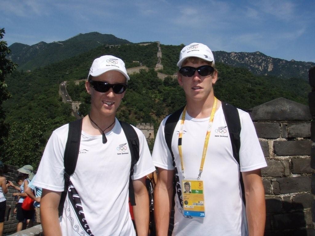 Carl Evans and Peter Burling on the Great Wall of China photo copyright Burling Media taken at  and featuring the  class