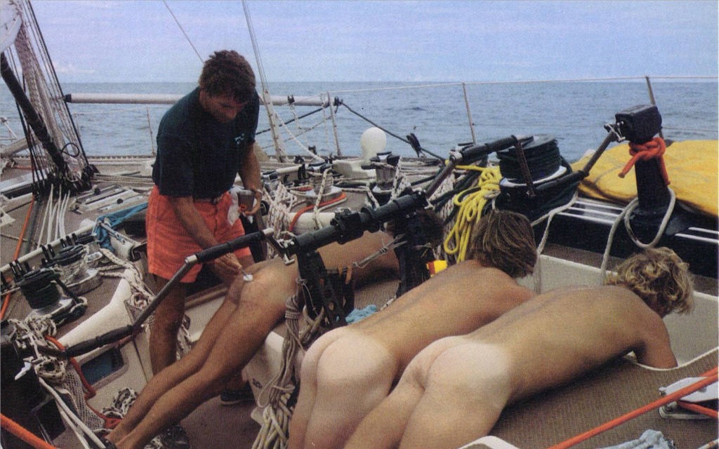 The gunnel-bum clinic is held aboard Ceramco New Zealand © Ceramco NZ