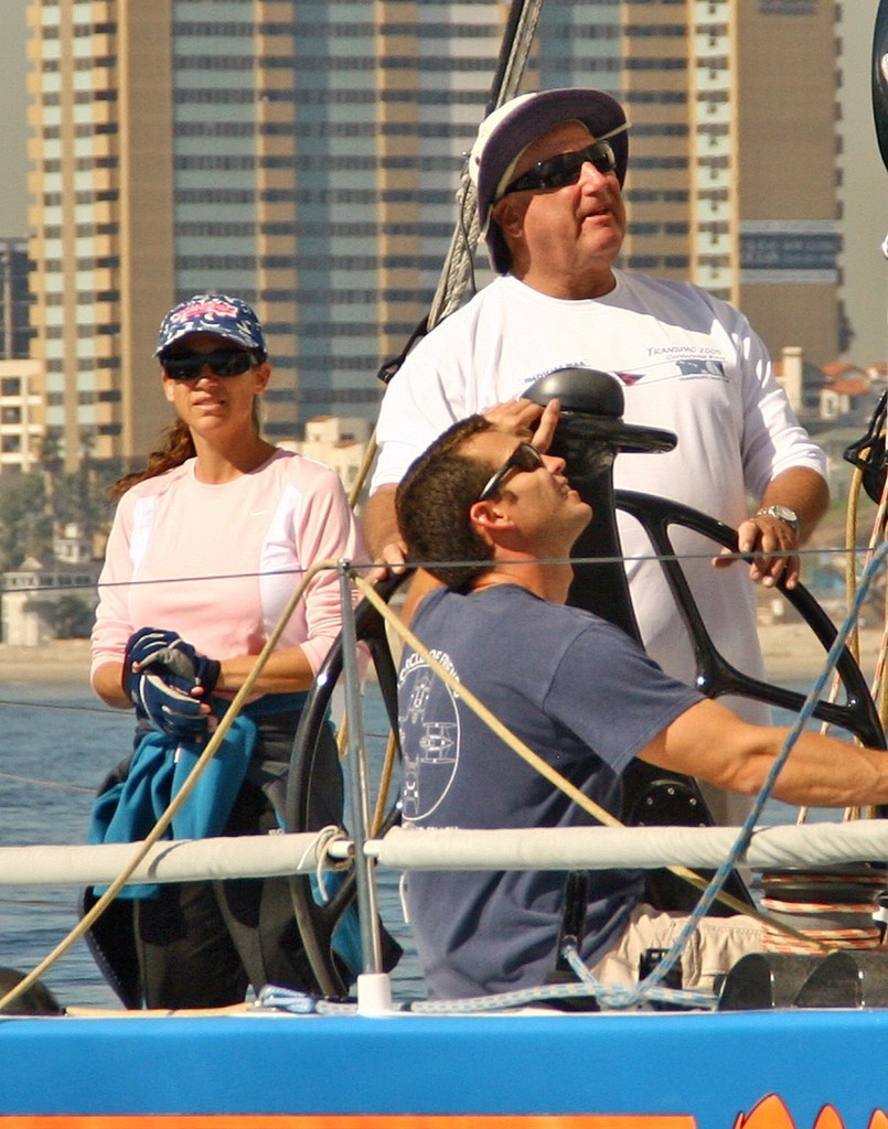 Cheri Lane (l) was enjoying her Cabo race experience with her dad Bob Lane (at helm) onboard Medicine Man photo copyright Rick Roberts  taken at  and featuring the  class