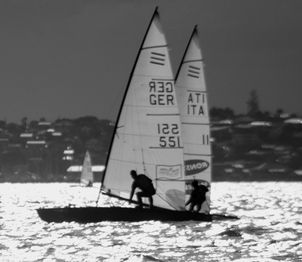 Christoph Homeier (GER 551) and Andrea Bonezzi (ITA11) Race 2 Contender World Championships Day 1 photo copyright Contender Worlds 2010 http://www.contenderworlds2010.com taken at  and featuring the  class