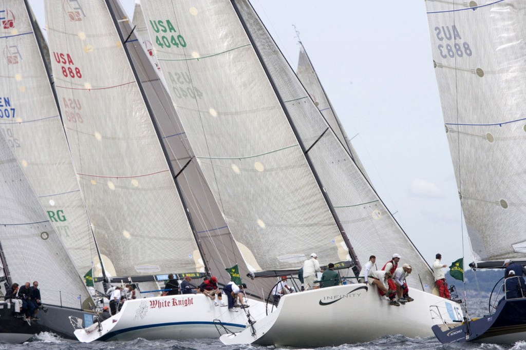 Close on the Start-line - 2006 Belle Mer Rolex Farr 40 Pre-Worlds Day One photo copyright  Rolex/Daniel Forster http://www.regattanews.com taken at  and featuring the  class