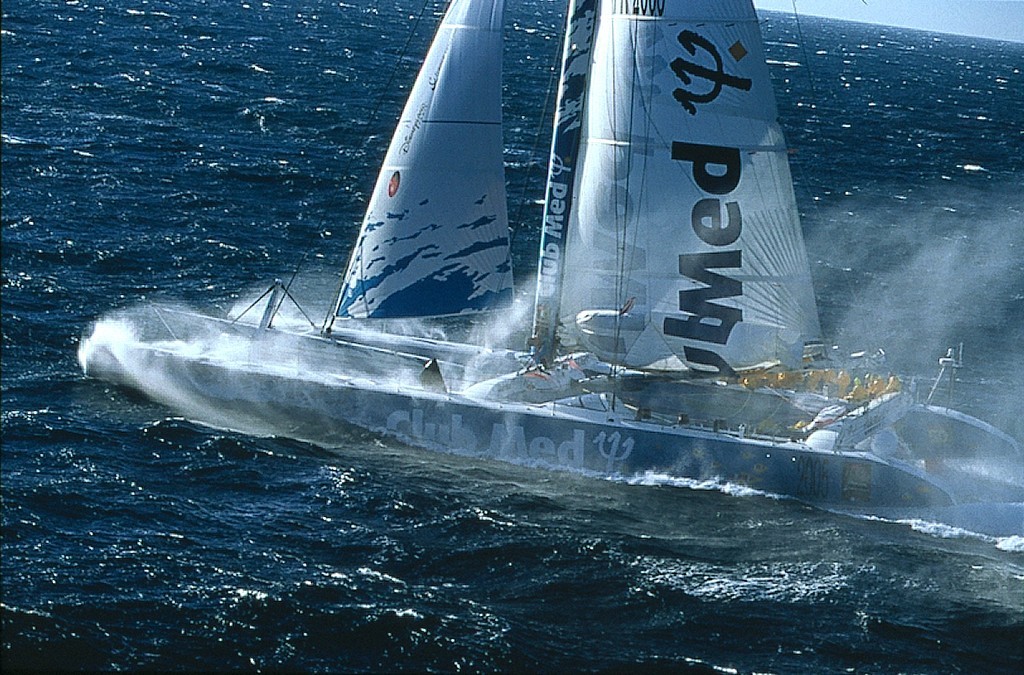 Grant Dalton’s 120ft Club Med finishes her Round the World Record and Race win. © Event Media