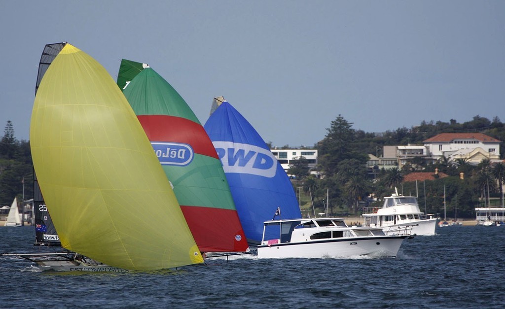 Colour on Sydney Harbour - 18 footers Club Championships Race 13 March 1st 2009 photo copyright Allan Barron taken at  and featuring the  class