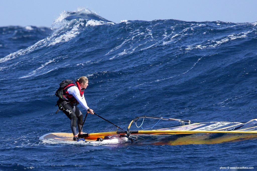 Allison Shreeve windsurfs Bass Strait - Bass Strait Challenge 2009 photo copyright Luca Villata http://www.lucavillata.com taken at  and featuring the  class
