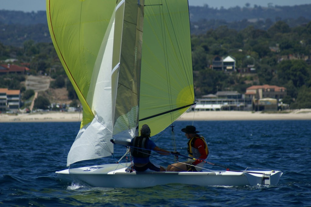 Terry Scutcher and Christian Diebitsch (GBR), Race 9, 2007 SAP 505 World Championships © Sail-World.com /AUS http://www.sail-world.com