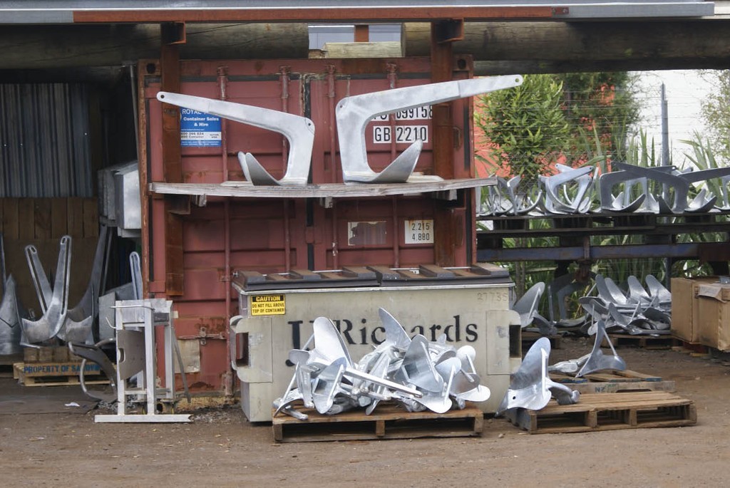 A small part of the 15,000 anchors produced by Manson Anchors each year - all Lloyds certified. photo copyright Richard Gladwell www.photosport.co.nz taken at  and featuring the  class