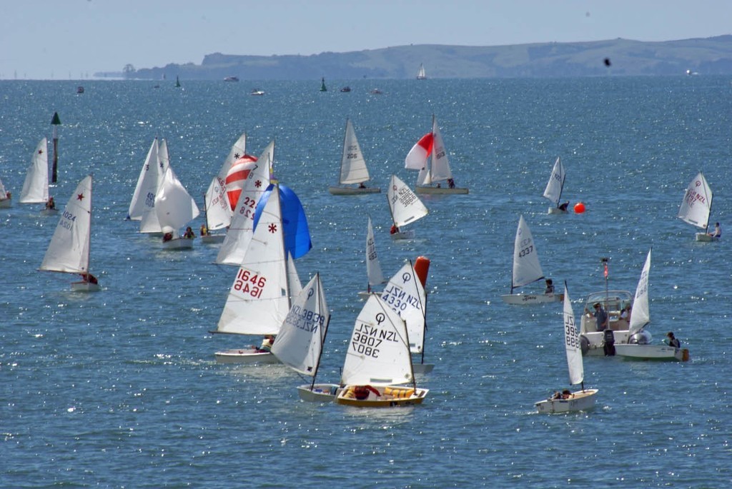 Part of the fleet involved in club racing at Wakatere BC on the North Shore, on Sunday.  © Richard Gladwell www.photosport.co.nz
