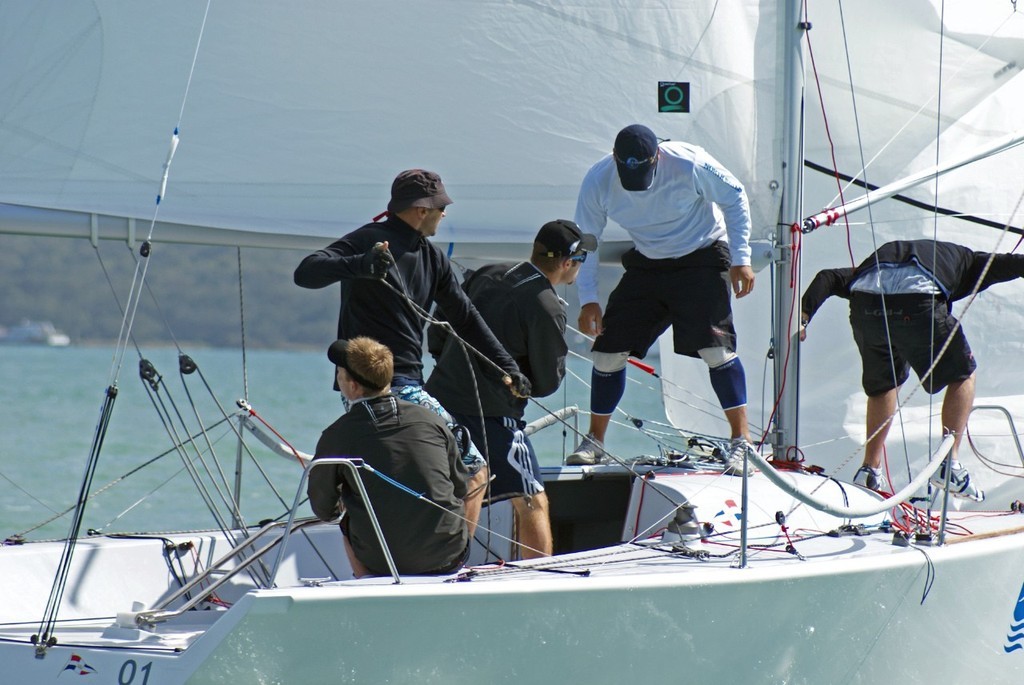 Andrew Wills and friends dropped back to second overall on Day 2 of the 2008 Club Marine NZ Keelboat Nationals © Richard Gladwell www.photosport.co.nz