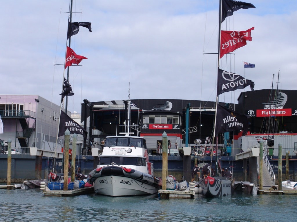 Emirates Team NZ <br />
base in Auckland in more active times © Sail-World.com /AUS http://www.sail-world.com