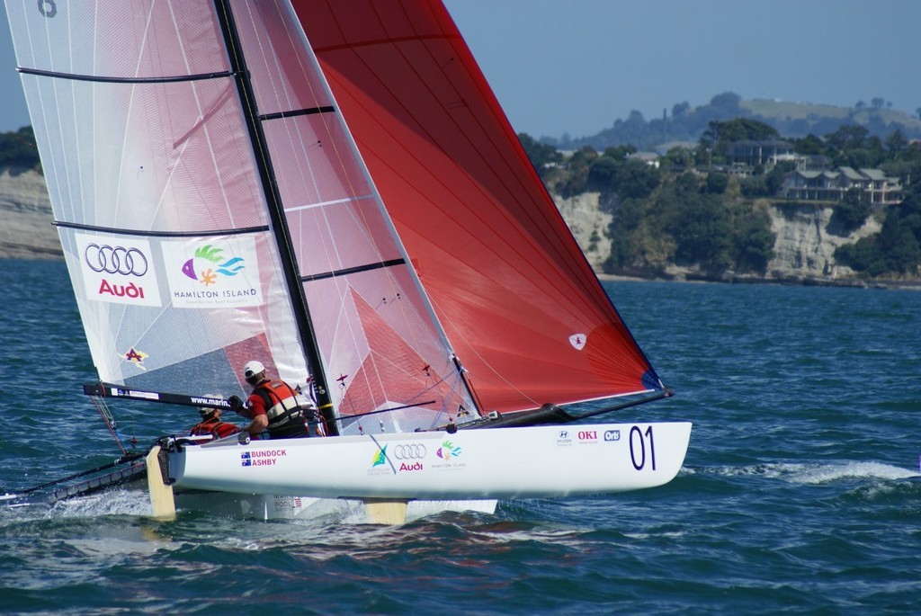 Darren Bundock and Glenn Ashby on their way to securing the 2008 World Tornado Championship © Richard Gladwell www.photosport.co.nz