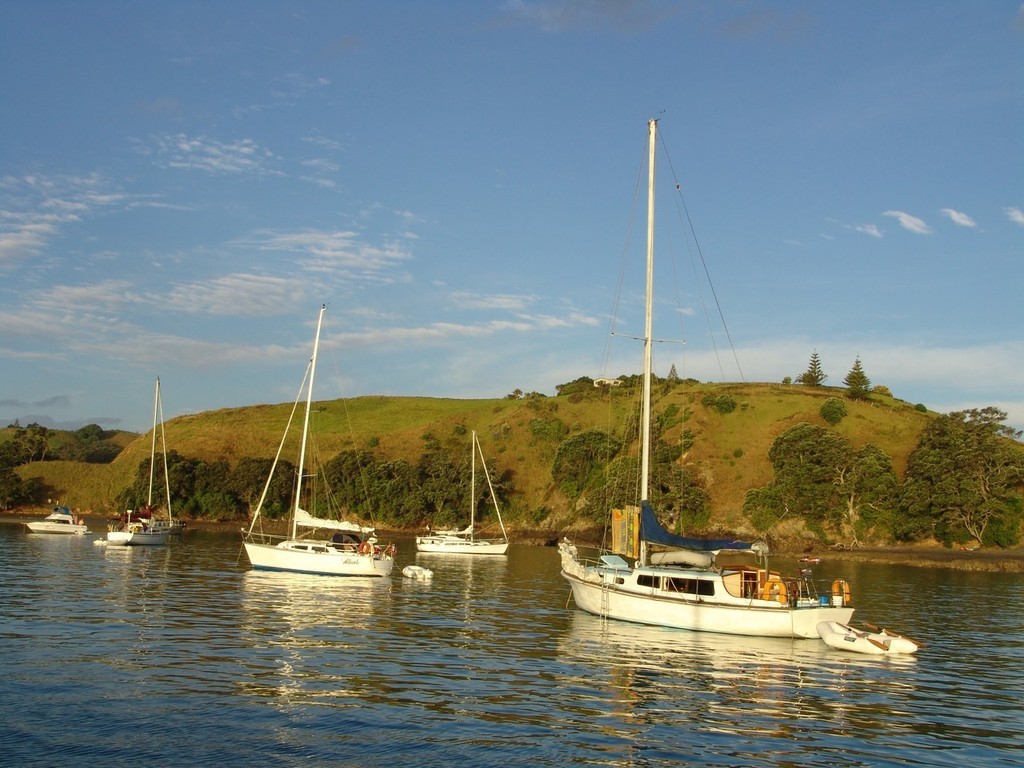 Yachts anchored at picturesque Rakino Island over Chrismas. An application to have a mooring in the most popular anchorage on the island are being considered. photo copyright Richard Gladwell www.photosport.co.nz taken at  and featuring the  class