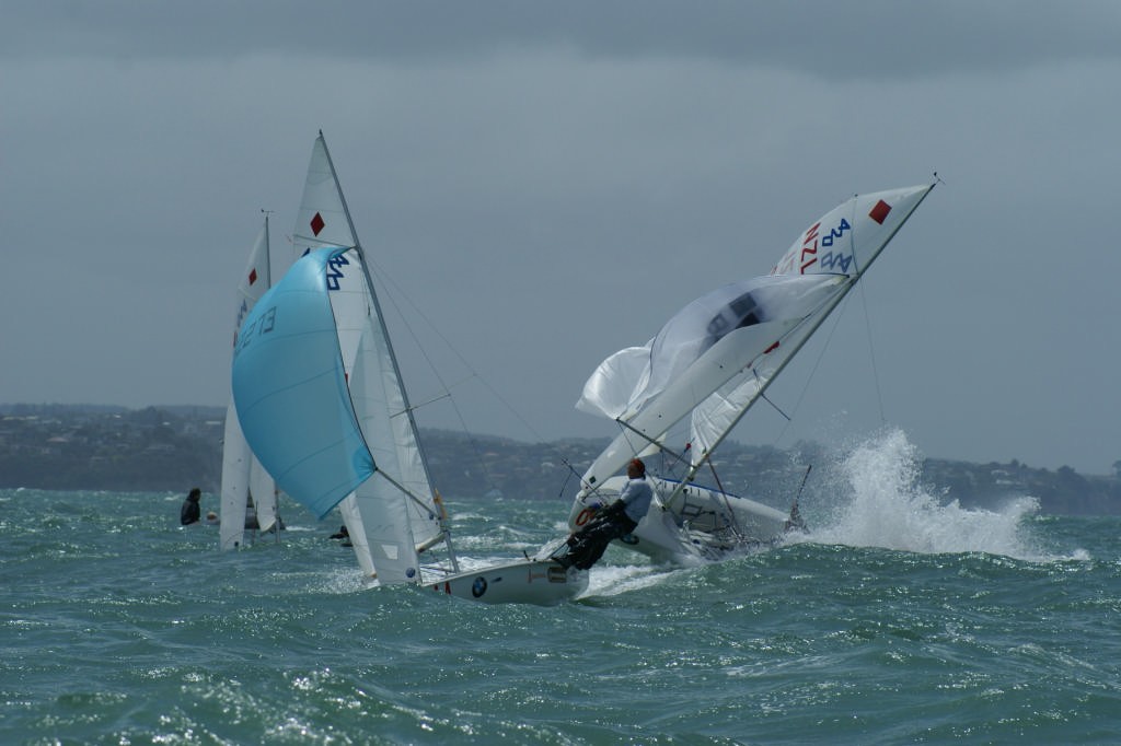Wipe-out in the Womens fleet 2007 420 Worlds © Sail-World.com /AUS http://www.sail-world.com