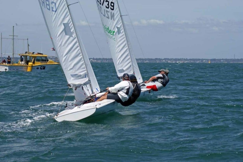 New Zealand and Britain duel for the win in the Flying Fifteen Worlds, Day 5 © Richard Gladwell www.photosport.co.nz