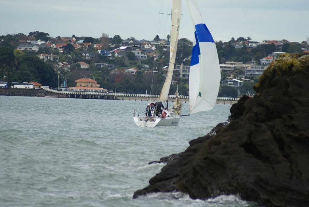 A windward kite set soon after the start of the 2007 Simrad Two handed series, Race 1 © Richard Gladwell www.photosport.co.nz