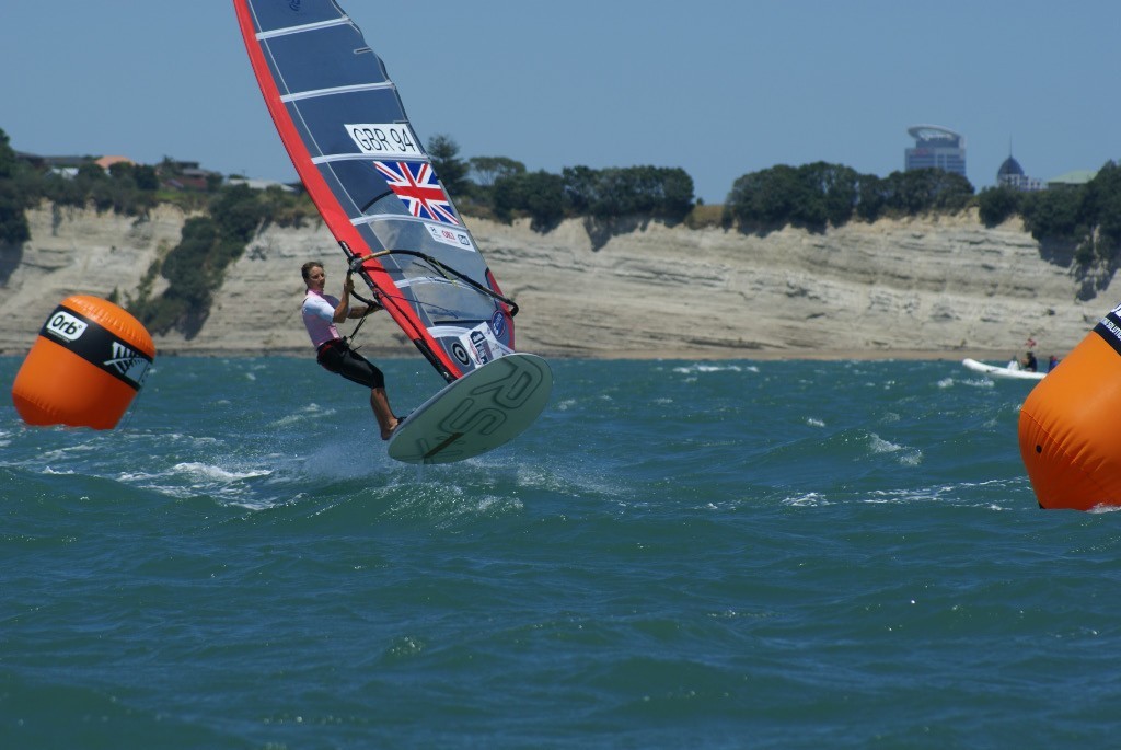 3. Bryony Shaw (GBR) takes on the weather mark - RSX World Womens Championship - Medal Race © Richard Gladwell www.photosport.co.nz