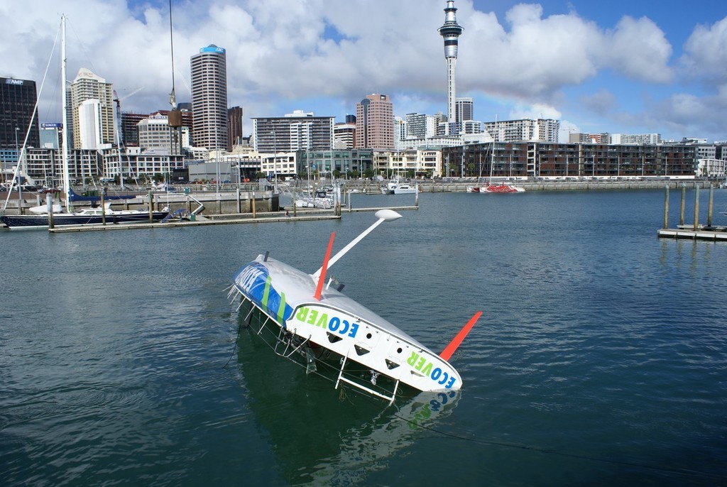 Ecover self-righting test - Auckland’s Viaduct Harbour © Richard Gladwell www.photosport.co.nz