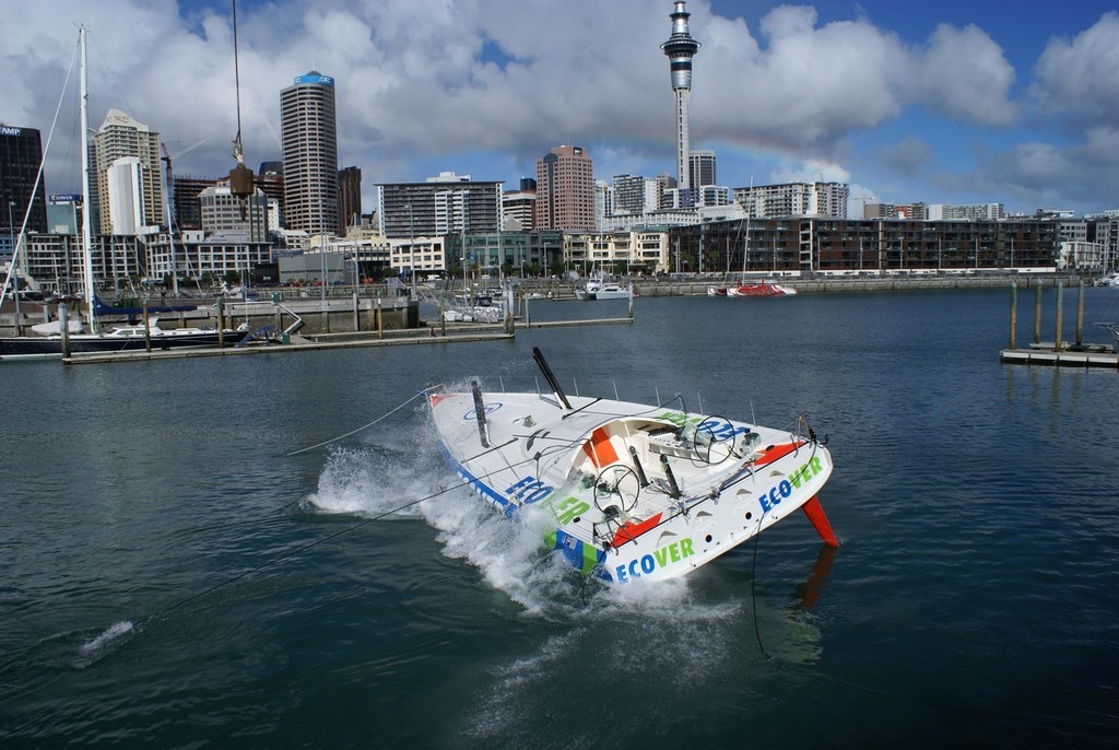 Ecover self-righting test - Auckland's Viaduct Harbour photo copyright Richard Gladwell www.photosport.co.nz taken at  and featuring the  class