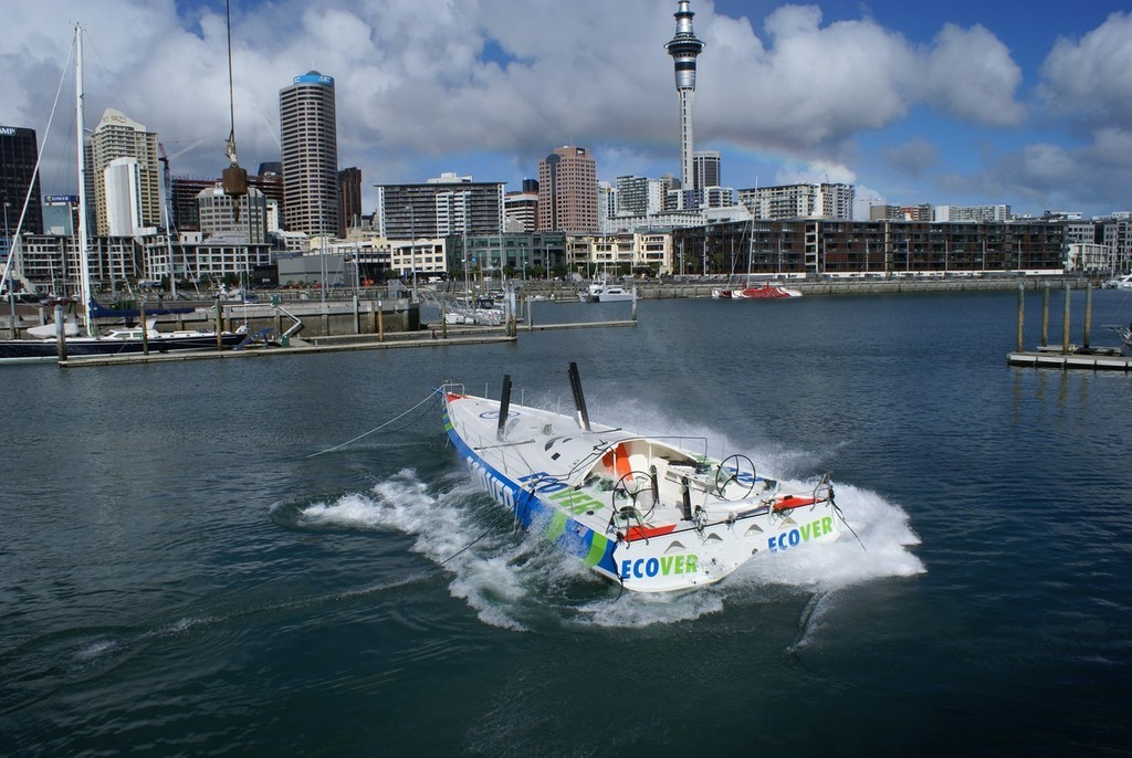 Ecover self-righting test - Auckland’s Viaduct Harbour © Richard Gladwell www.photosport.co.nz