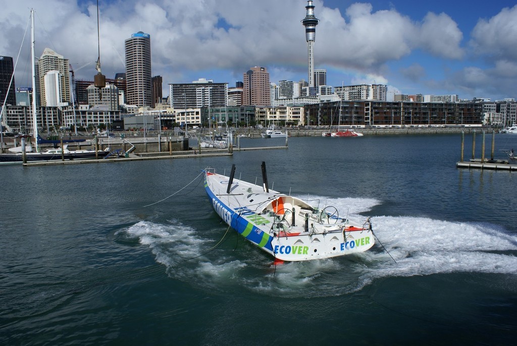 Ecover self-righting test - Auckland’s Viaduct Harbour © Richard Gladwell www.photosport.co.nz