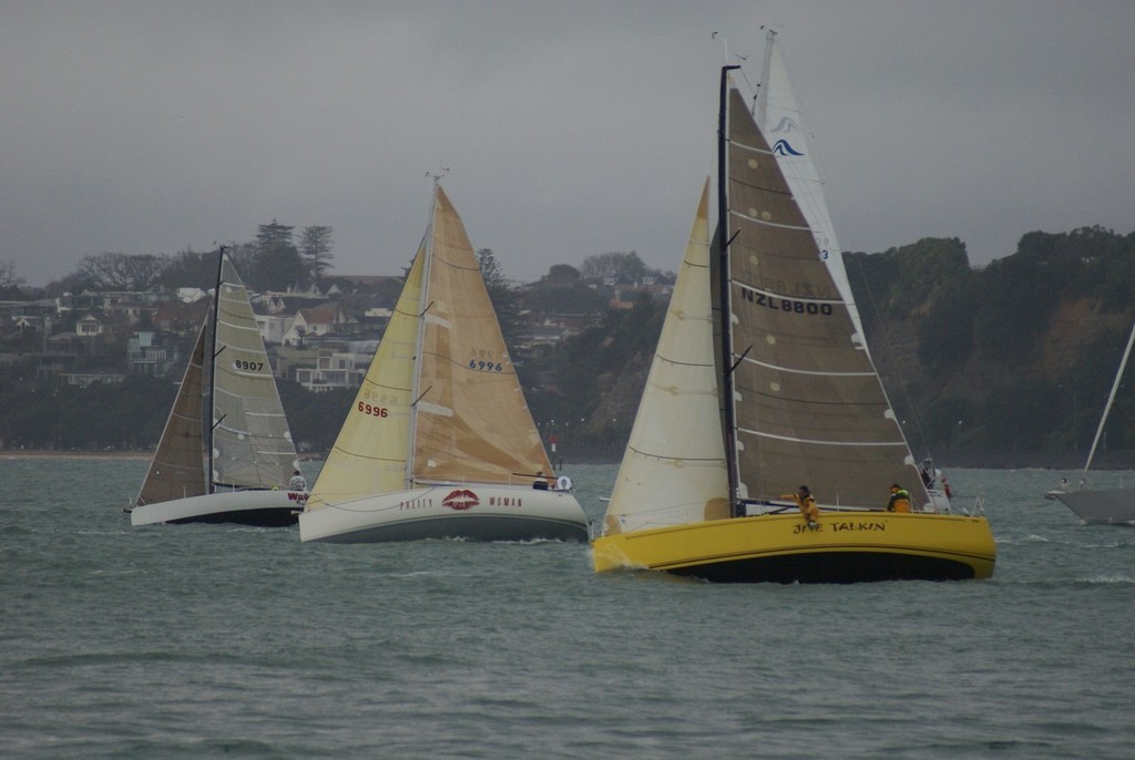 The top performed davidson 35, Jive Talkin&rsquo; at the start of Race 2 of the Simrad Short handed series photo copyright Richard Gladwell www.photosport.co.nz taken at  and featuring the  class