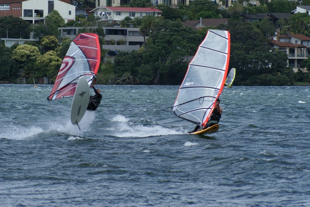 Commencing lift-off Lake Pupuke 21 Jan 07 photo copyright Sail-World.com /AUS http://www.sail-world.com taken at  and featuring the  class
