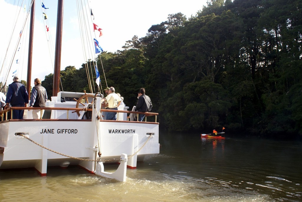 Stern view - another classic scow shot - Jane Gifford Launch, Warkworth © Richard Gladwell www.photosport.co.nz