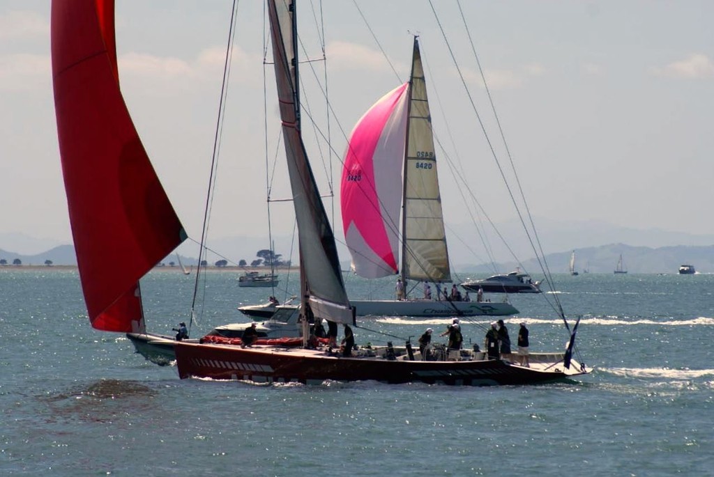 NZL-20 and Champosa competing in the 2009 Auckland Anniversary Regatta. - photo © Richard Gladwell www.photosport.co.nz