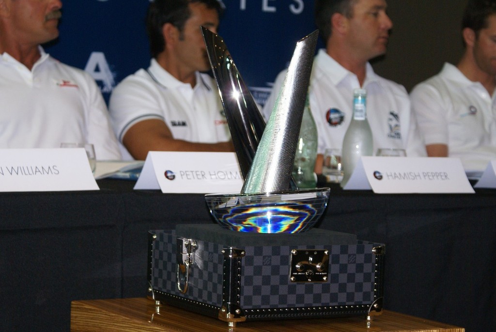 The exquisite Louis Vuitton Pacific Series trophy which will be retained by the winner. © Richard Gladwell www.photosport.co.nz