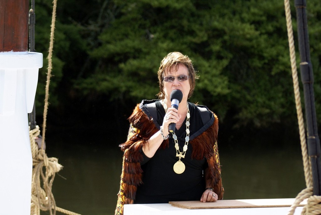 Penny Webster, Mayor of Rodney District speaks at the Jane Gifford Launch,  Warkworth © Richard Gladwell www.photosport.co.nz