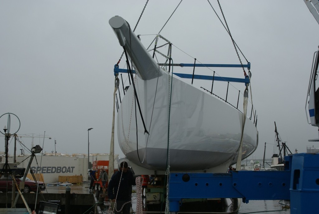 Bow view of the Juan Kouyoumdjian design. © Richard Gladwell www.photosport.co.nz
