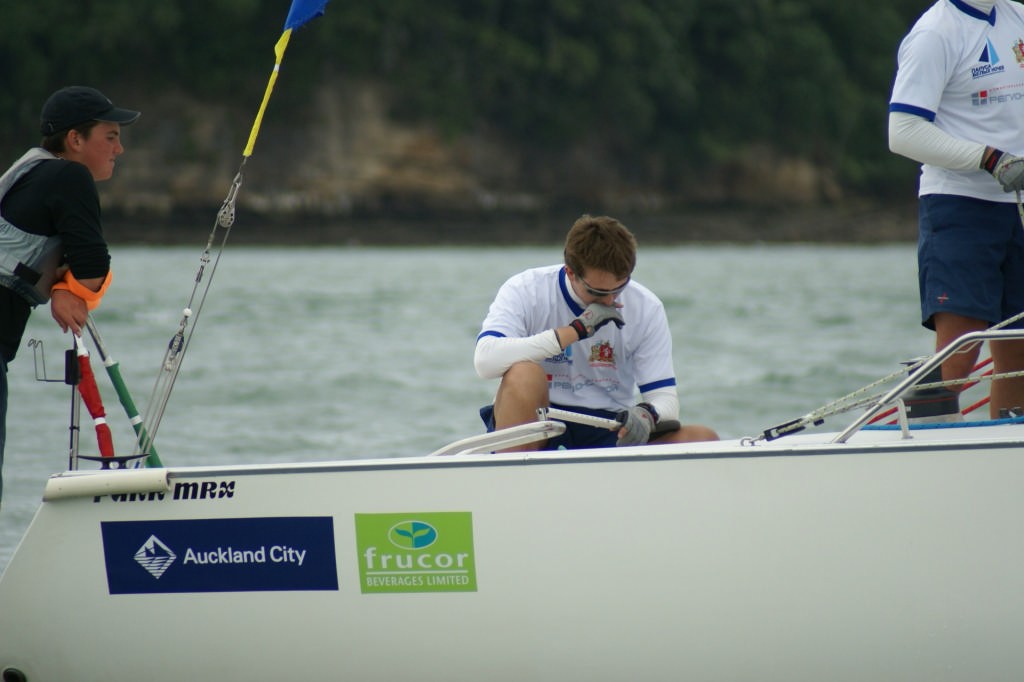 A penny for his thoughts on Day 1 Auckland Matchracing Cup 2007 © Sail-World.com /AUS http://www.sail-world.com