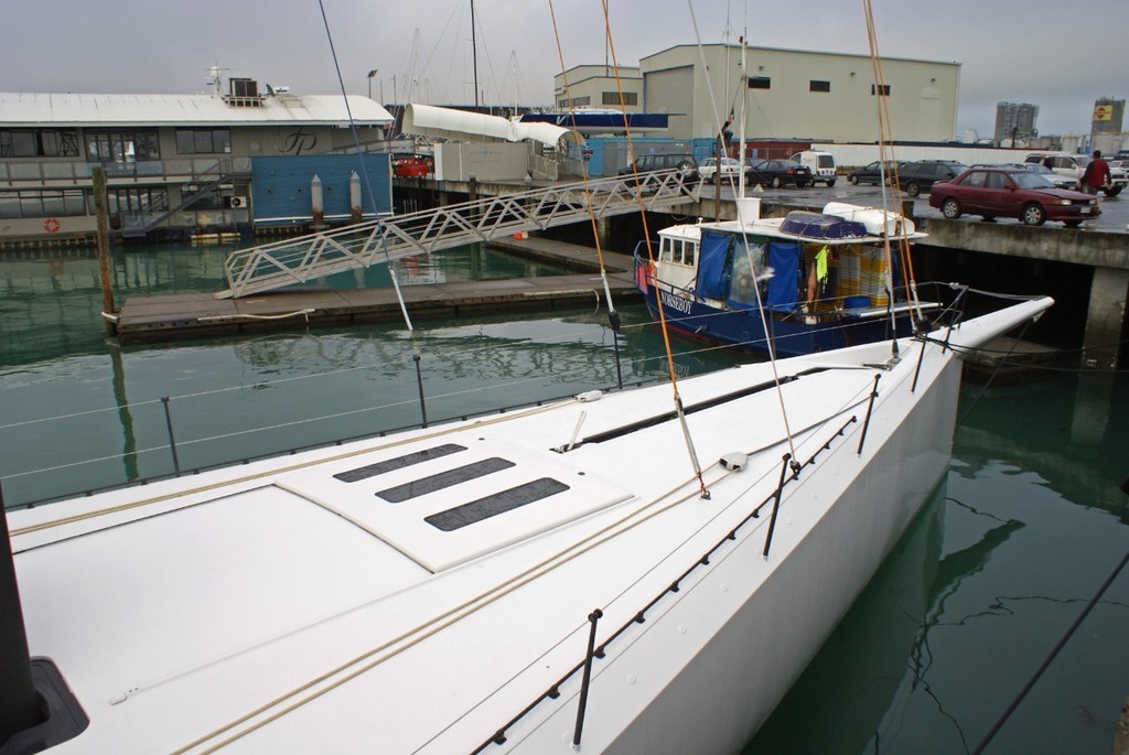 Speedboat - sports a clean fordeck working area with large deck hatch. © Richard Gladwell www.photosport.co.nz