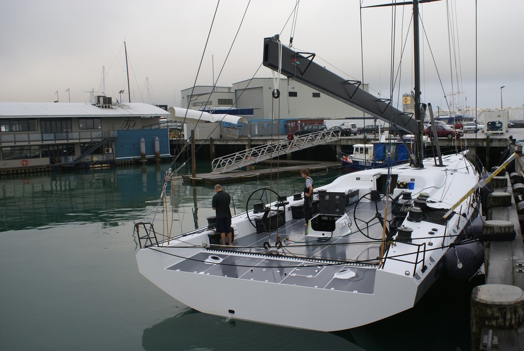 April 2008 - Speedboat a day after being launched being set up ready for her first sail. © Richard Gladwell www.photosport.co.nz