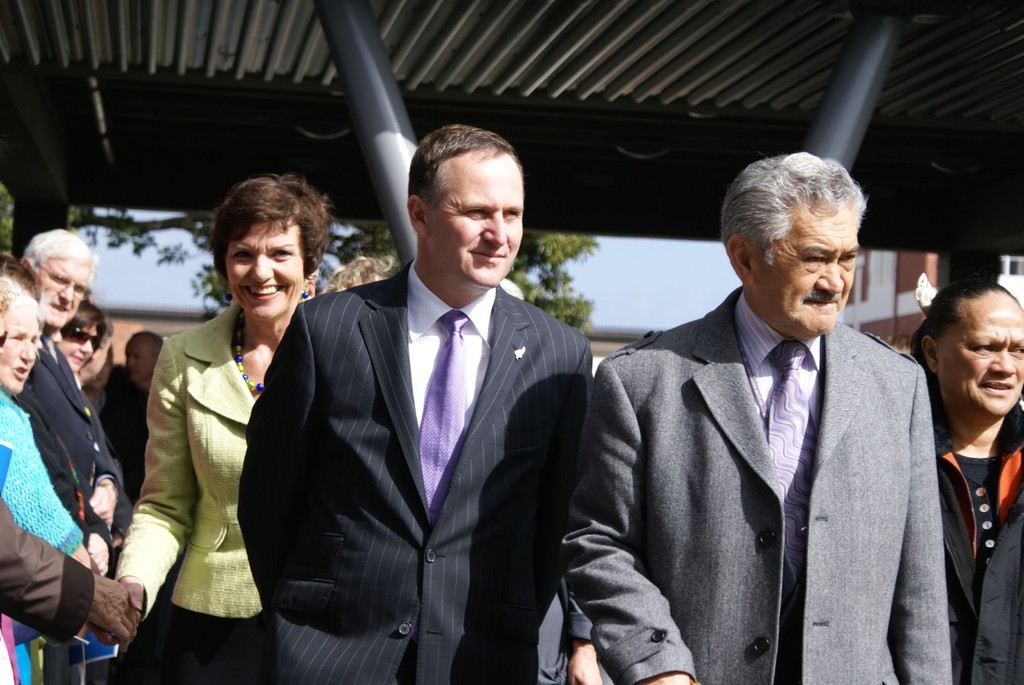 Prime Minister John Key followed by Minister of Education, Anne Tolley arrives at the opening ceremony. photo copyright Richard Gladwell www.photosport.co.nz taken at  and featuring the  class