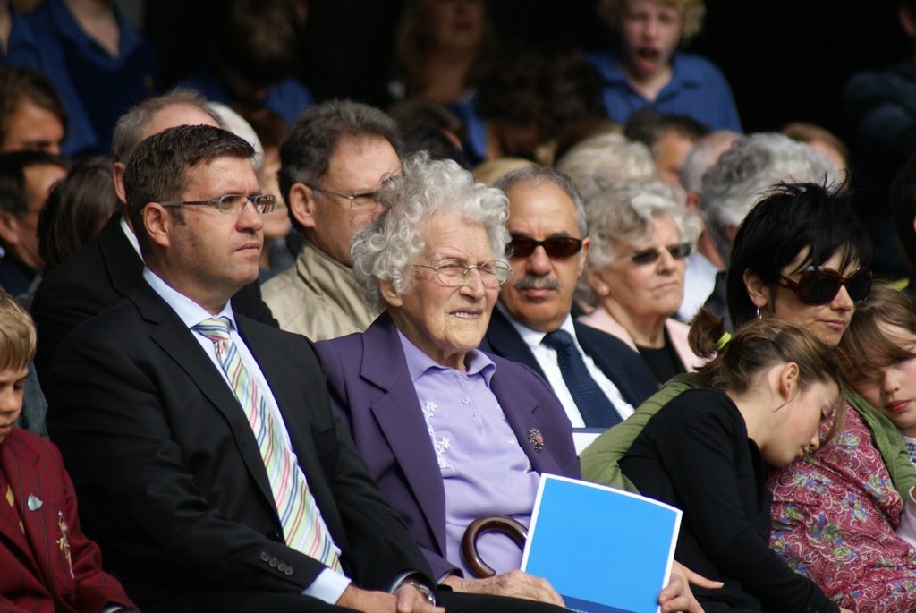 Zella Roberts listens to speakers at the opening of the Ralph Roberts block photo copyright Richard Gladwell www.photosport.co.nz taken at  and featuring the  class
