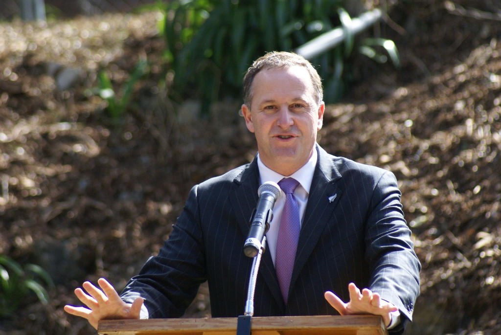Prime Minister John Key speaking at the opening of the Ralph Roberts block photo copyright Richard Gladwell www.photosport.co.nz taken at  and featuring the  class