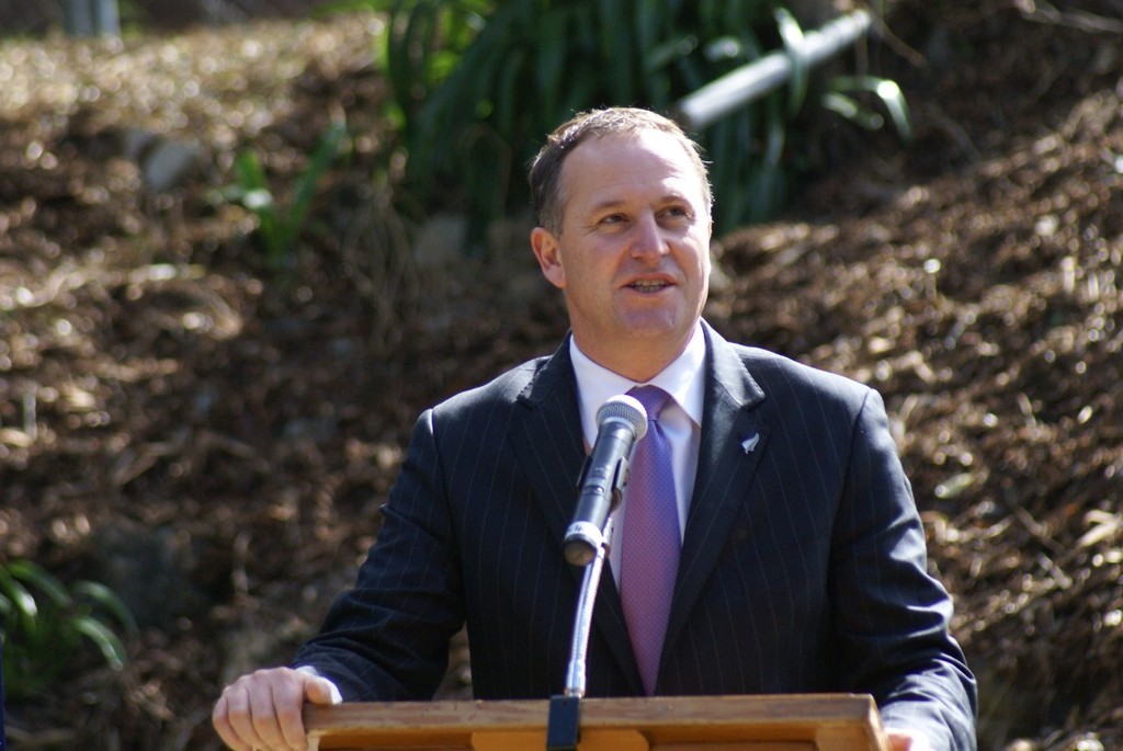 Prime Minister John Key speaking at the opening of the Ralph Roberts block photo copyright Richard Gladwell www.photosport.co.nz taken at  and featuring the  class