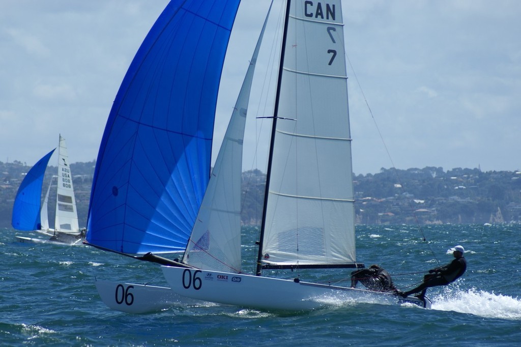 Johansson and Stittle at pace in race 8 of the 2008 Tornado Worlds © Richard Gladwell www.photosport.co.nz