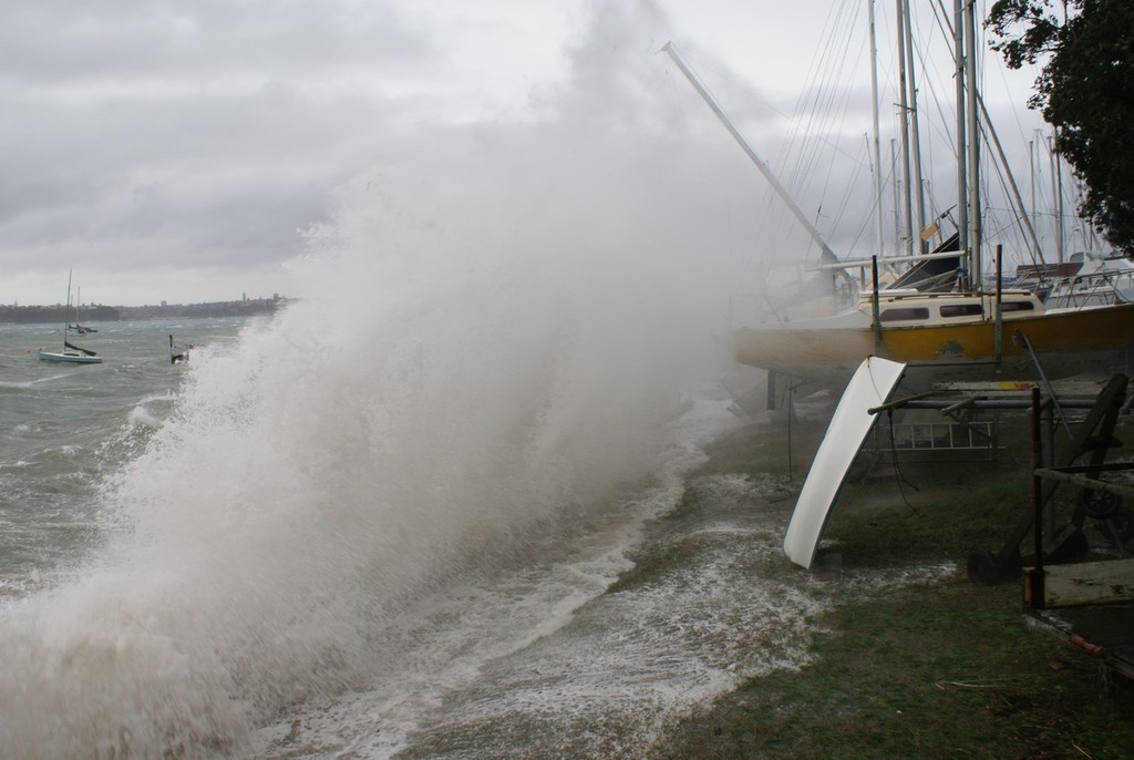 Storm at Devonport YC, 26 July 2008 © Richard Gladwell www.photosport.co.nz