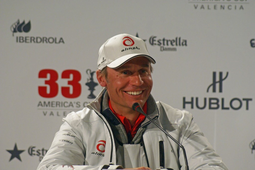 Ernesto Bertarelli, Media Conference, Race 2, 33rd America’s Cup photo copyright Richard Gladwell www.photosport.co.nz taken at  and featuring the  class
