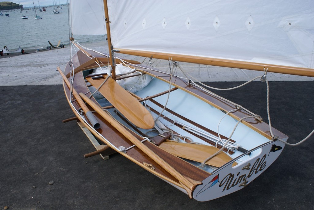 Centreplate and rudder and split spinnaker pole - Nimble, designed by Des Townson, built by Robert Brooke © Richard Gladwell www.photosport.co.nz