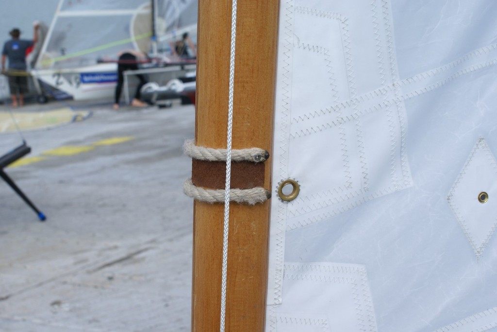 Spinnaker pole rest - Nimble, designed by Des Townson, built by Robert Brooke © Richard Gladwell www.photosport.co.nz