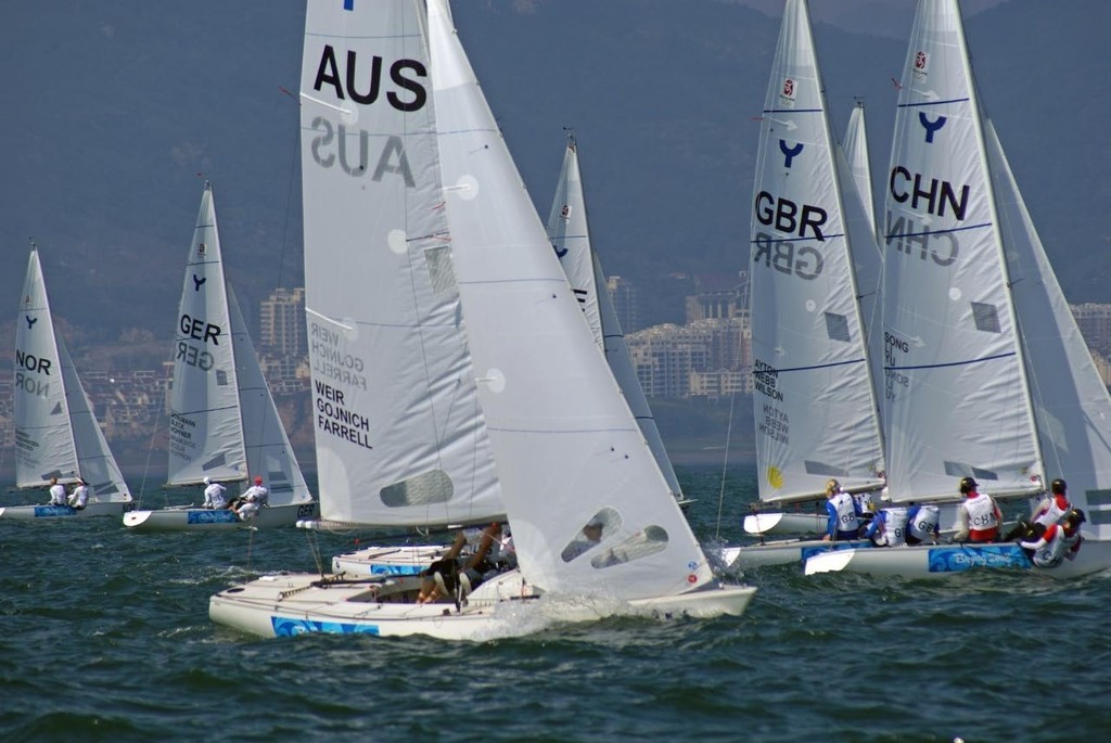 2008 Olympic Regatta - Day 2 - Yngling - Race 4 - photo © Richard Gladwell www.photosport.co.nz