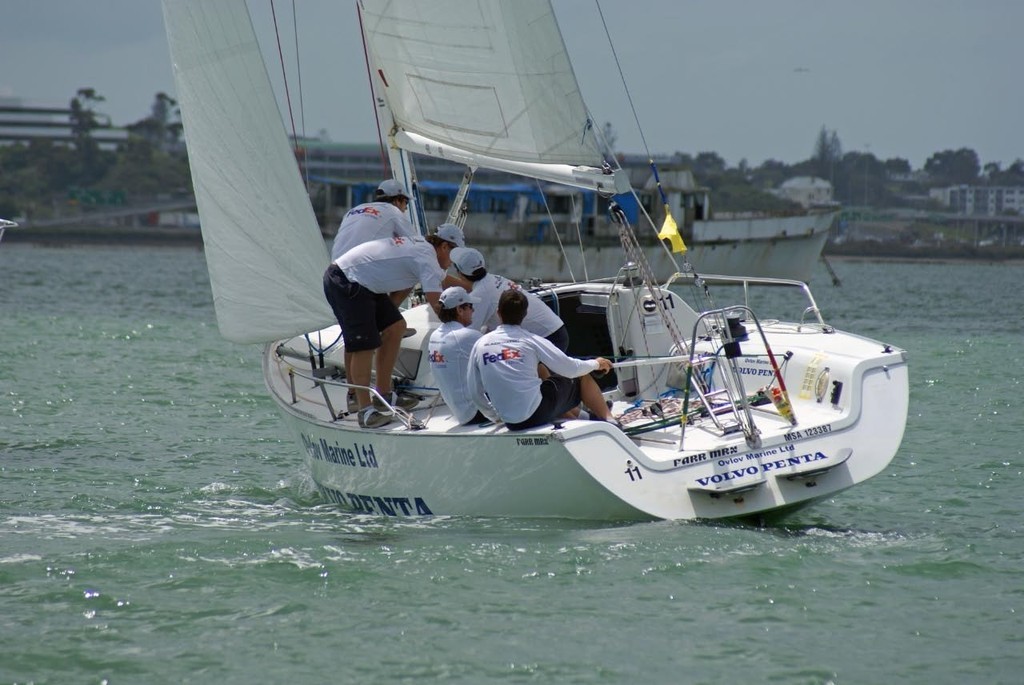 Adam Minoprio on day 1 of the 2008 New Zealand Match Racing Championships © Richard Gladwell www.photosport.co.nz