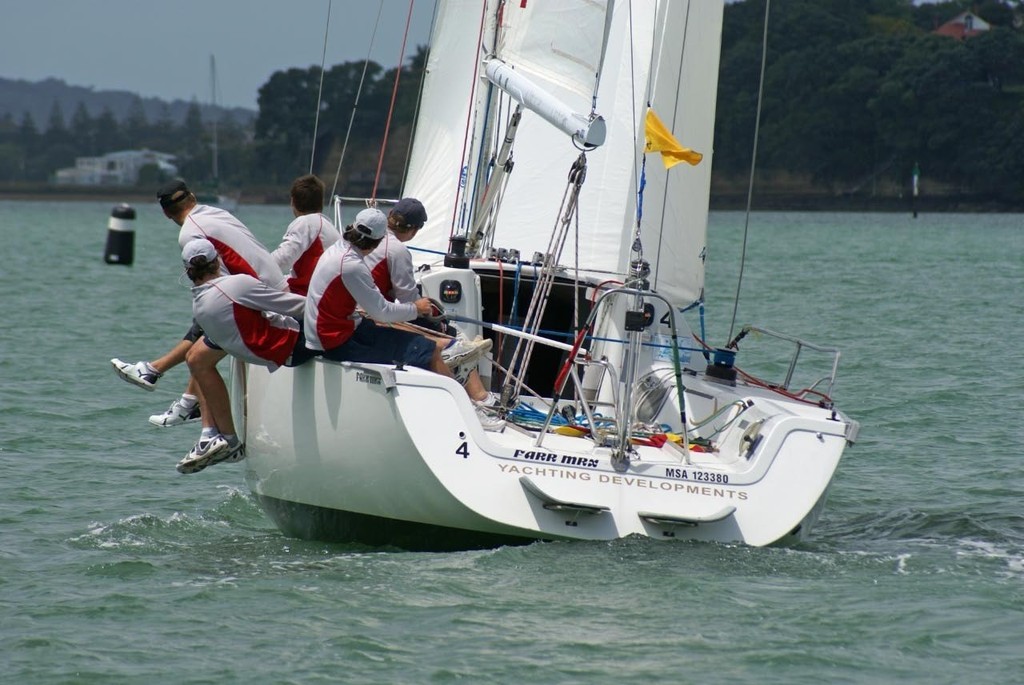 Phil Robertson on Day 1 of the 2008 New Zealand Match Racing Championships © Richard Gladwell www.photosport.co.nz